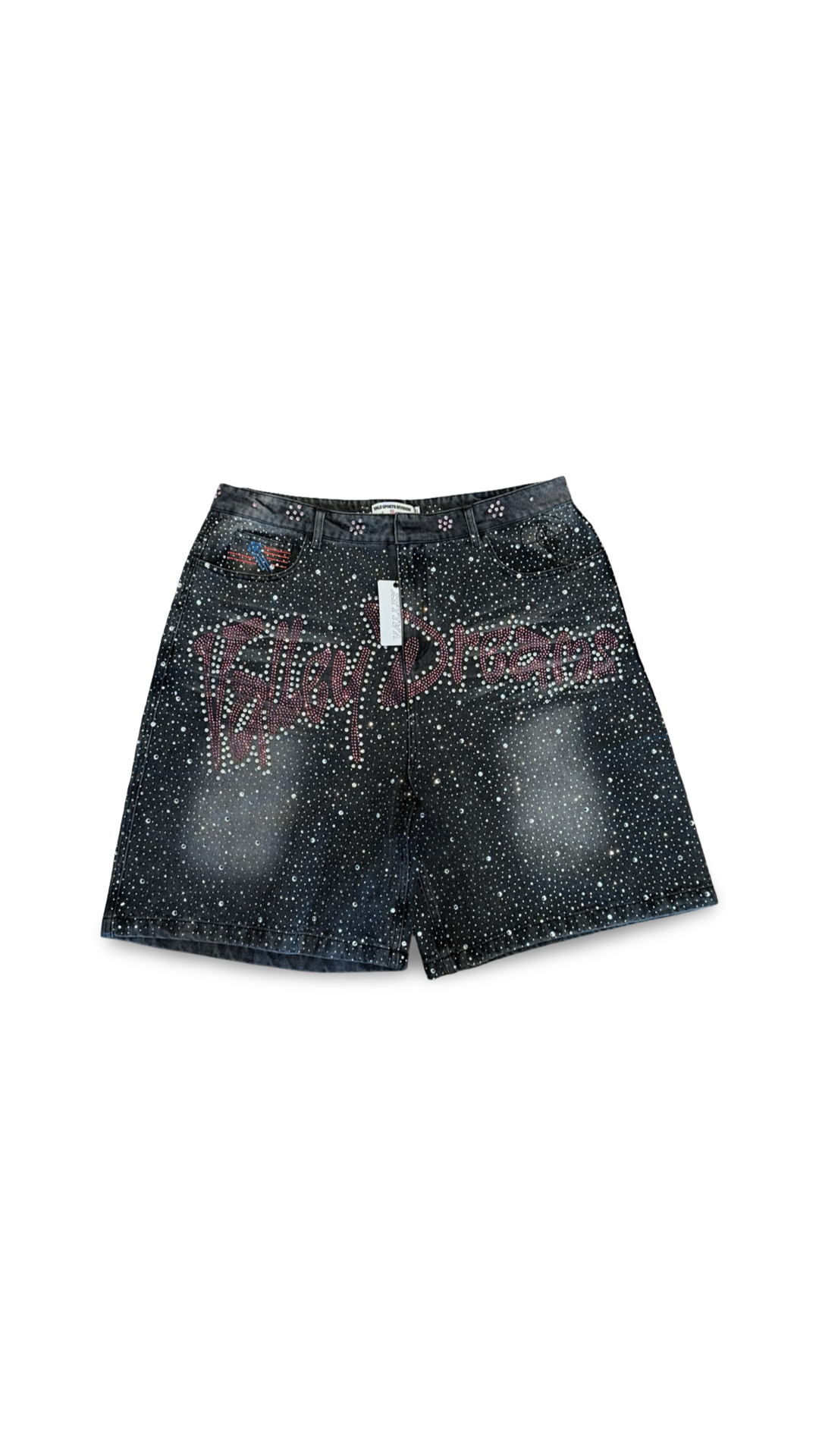 VALE RHINESTONE COVERED SHORTS