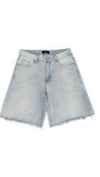 HAPPY MEMORIES DON’T DIE HMDD RHINESTONE JEAN SHORTS