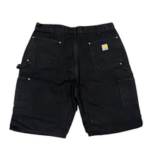 CARHARTT 'BLACK DENIM' DOUBLE KNEE CARPENTER SHORTS