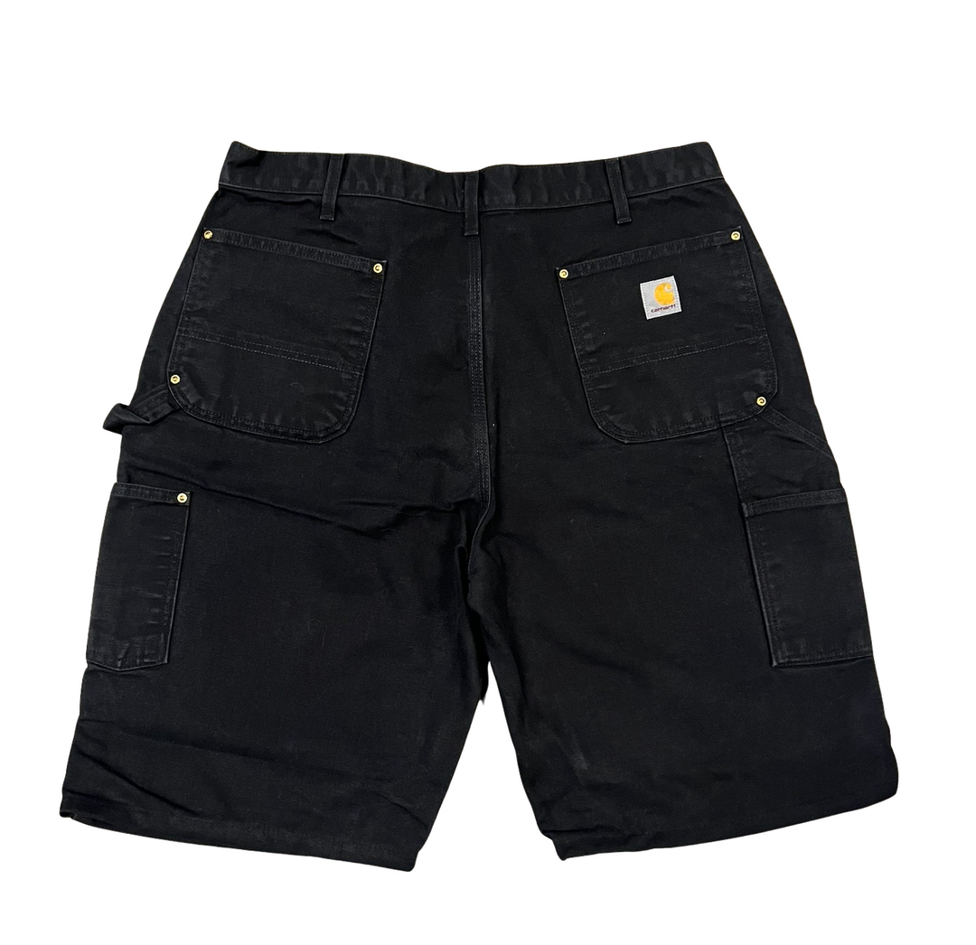 CARHARTT 'BLACK DENIM' DOUBLE KNEE CARPENTER SHORTS