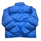CHROME HEARTS BLUE TONAL MONOGRAM CROSS PATTERN PUFFER DOWN JACKET