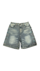 VALE FOREVER CANDY DENIM SHORTS ‘MID BLUE’