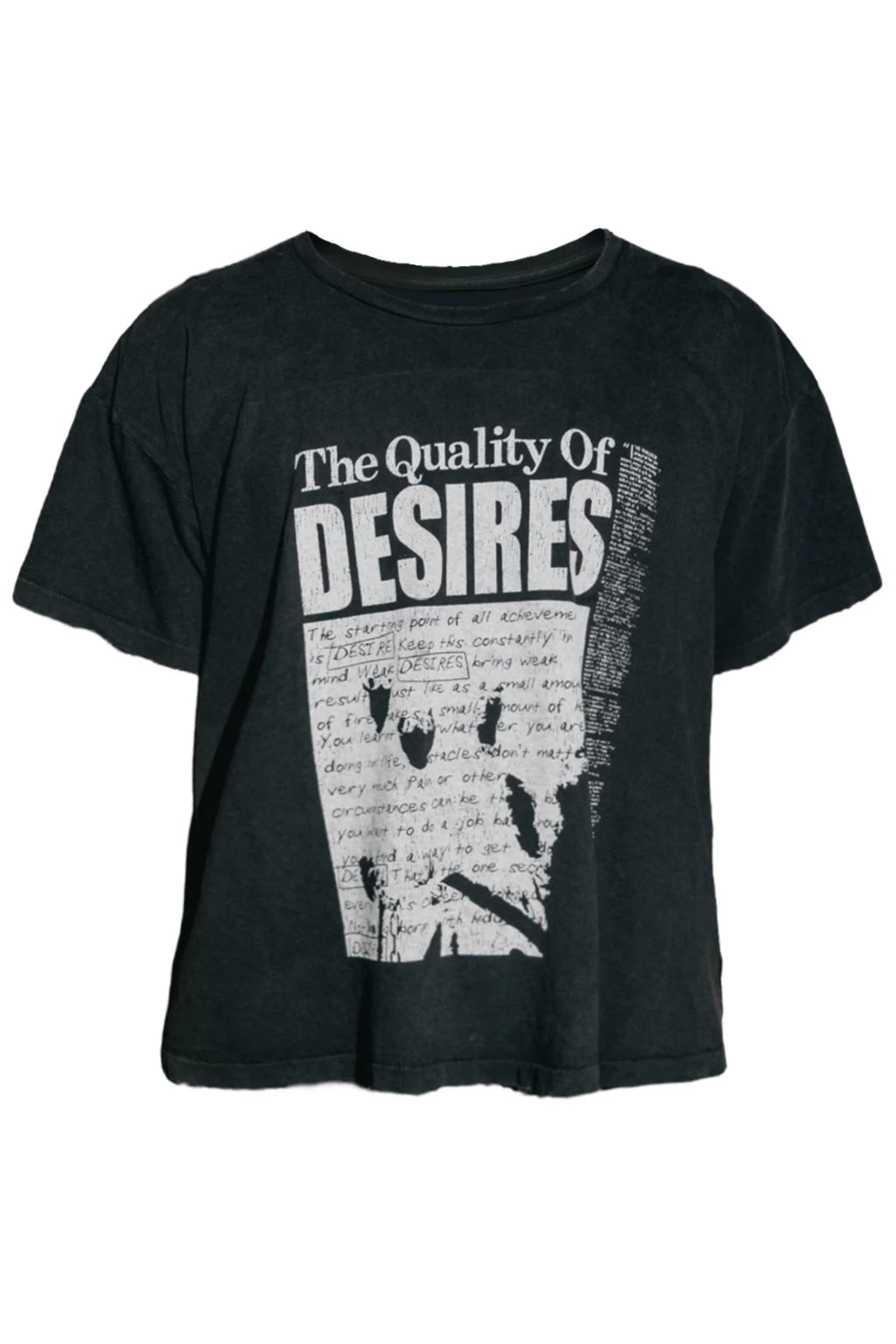 MATIÈRE DE DÉSIRS QUALITY OF DESIRES T-SHIRT ‘FADED BLACK’