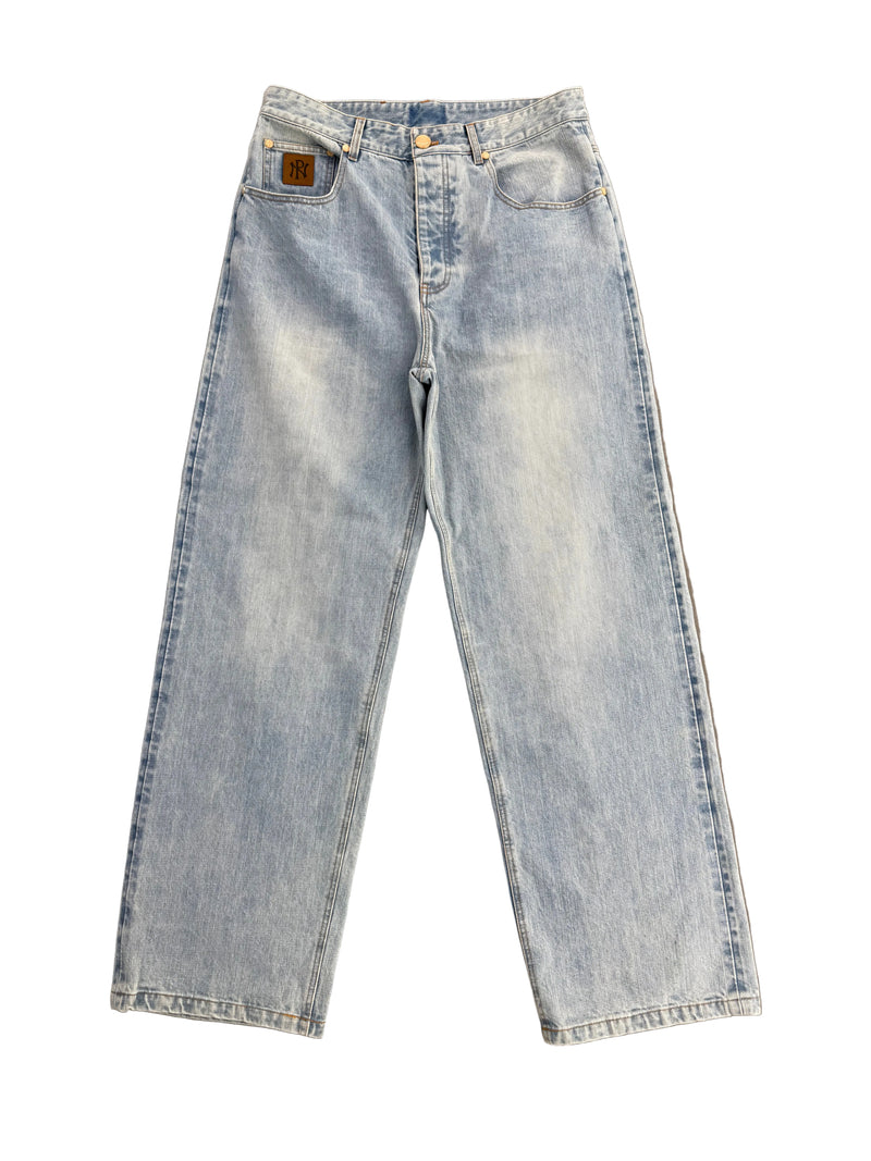 N’OUBLIE PAS PEARL EMBELLISHED SELVAGE JEANS