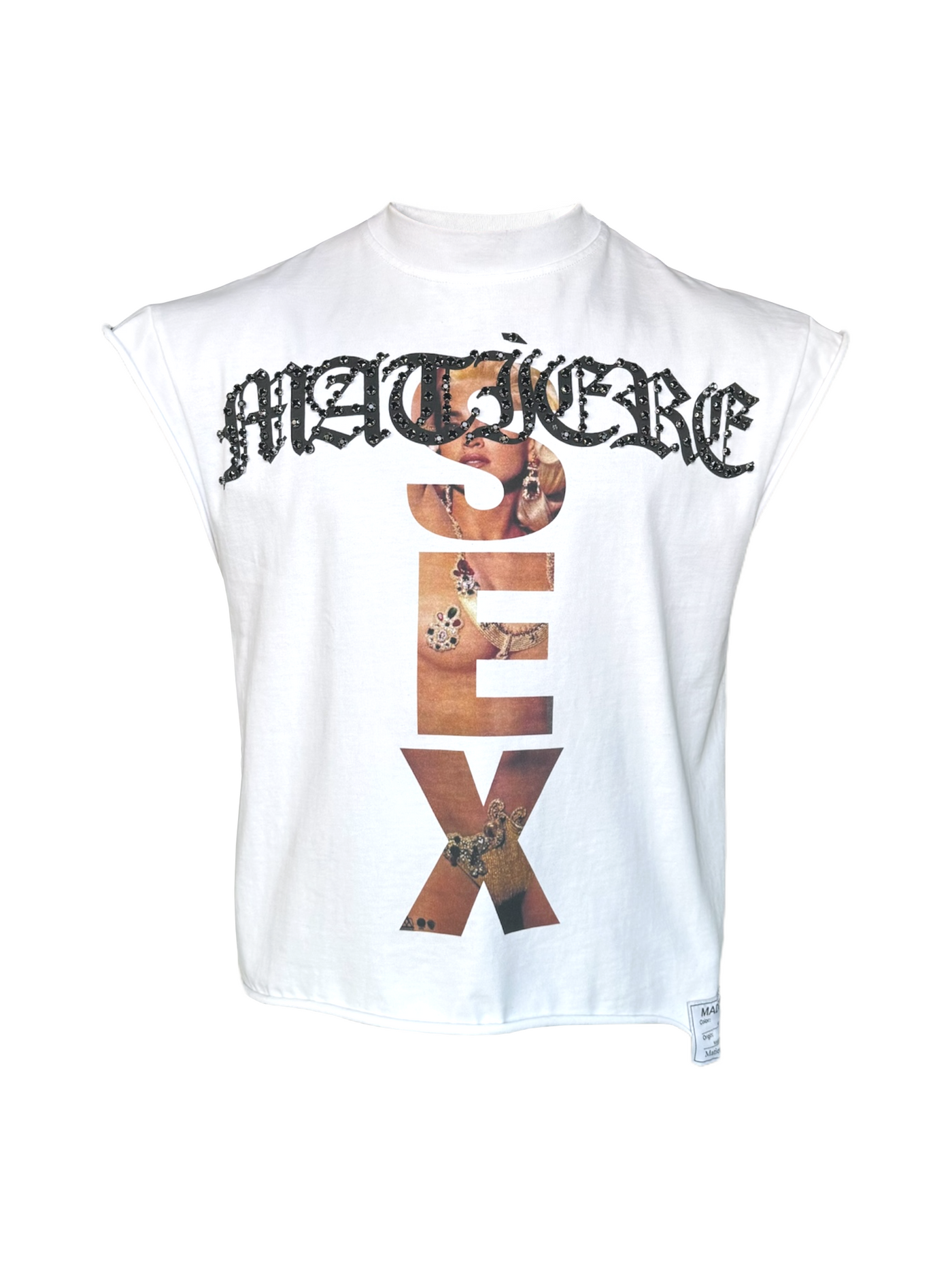 MATIÈRE DE DÈSIRS ‘MADONNA’ CUTOFF T-SHIRT WHITE