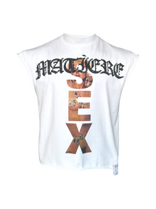 MATIÈRE DE DÈSIRS ‘MADONNA’ CUTOFF T-SHIRT WHITE