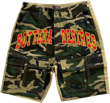 BOTTEGA DESIRES 'CAMO' CARGO SHORTS