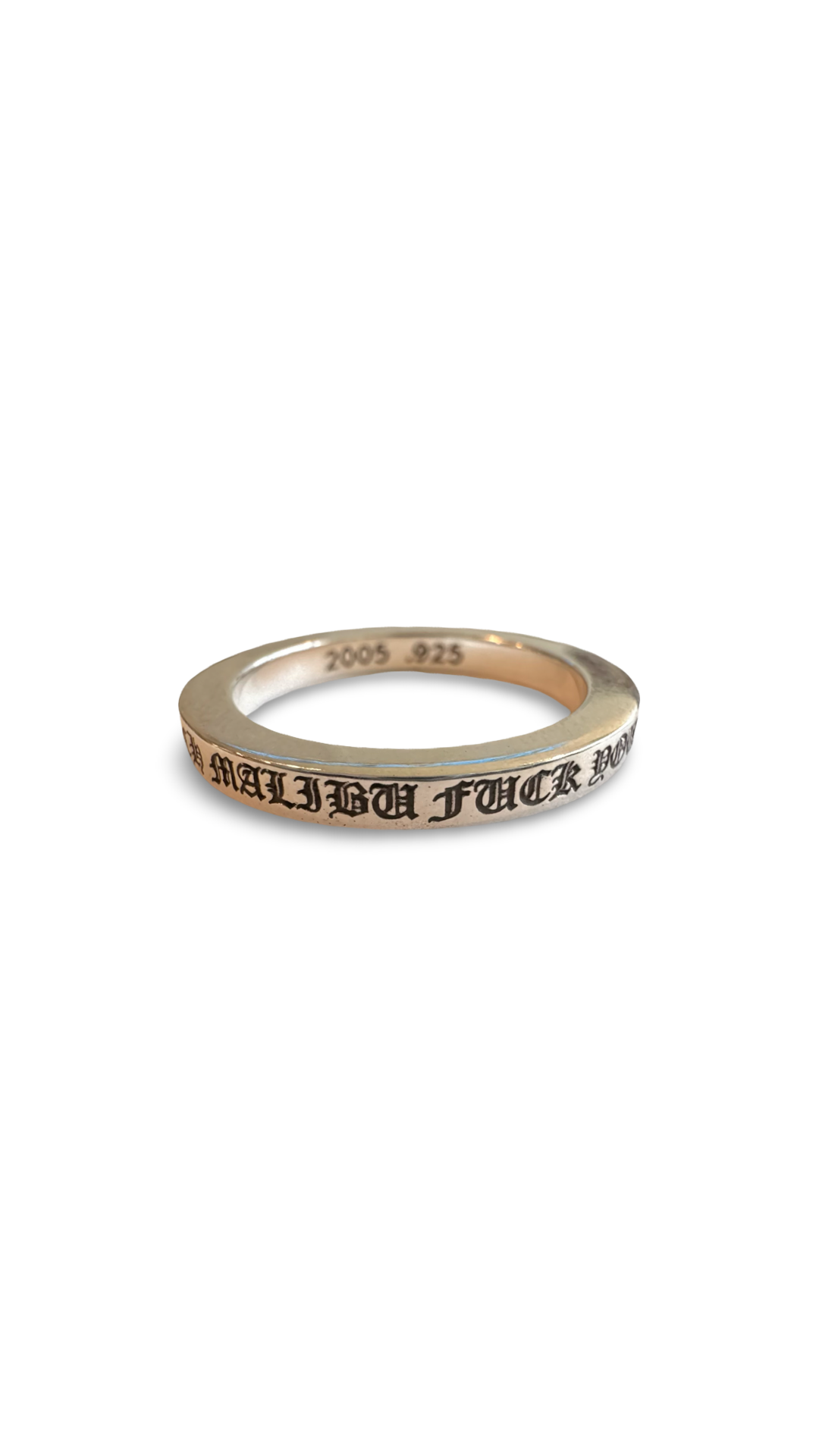 CHROME HEARTS ‘MALIBU FUCK YOU’ SPACER RING SZ 10