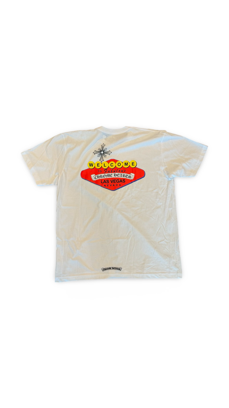 CHROME HEARTS ‘WELCOME TO LAS VEGAS’ WHITE EXCLUSIVE TEE