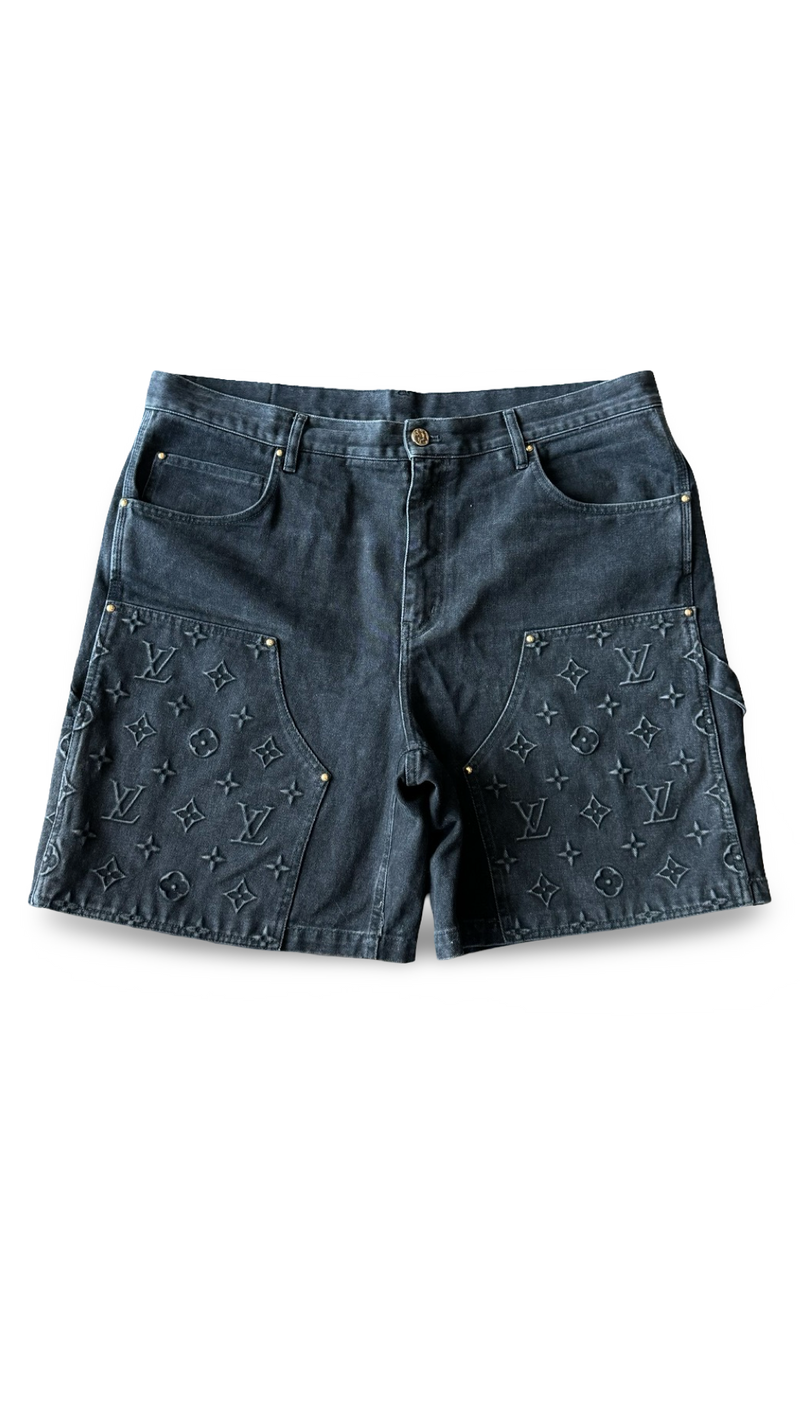 LOUIS VUITTON 'BLACK' CARPENTER DENIM SHORTS