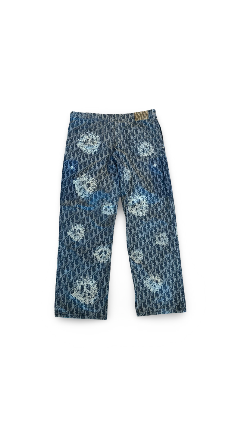 DIOR X DENIM TEARS COTTON DENIM CARPENTER JEANS