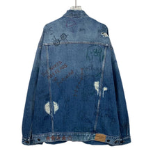 BALENCIAGA SCRIBBLE OVERSIZED DENIM JACKET