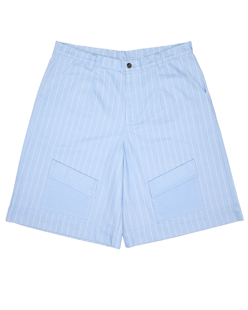 CACTUS VALLEY PLEATED CARGO PINSTRIPE SHORTS