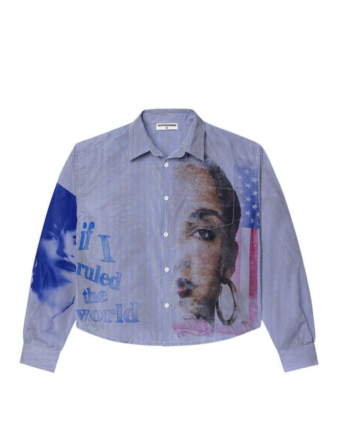 VALE FOREVER FREEDOM BUTTON-UP STRIPPED/BLUE