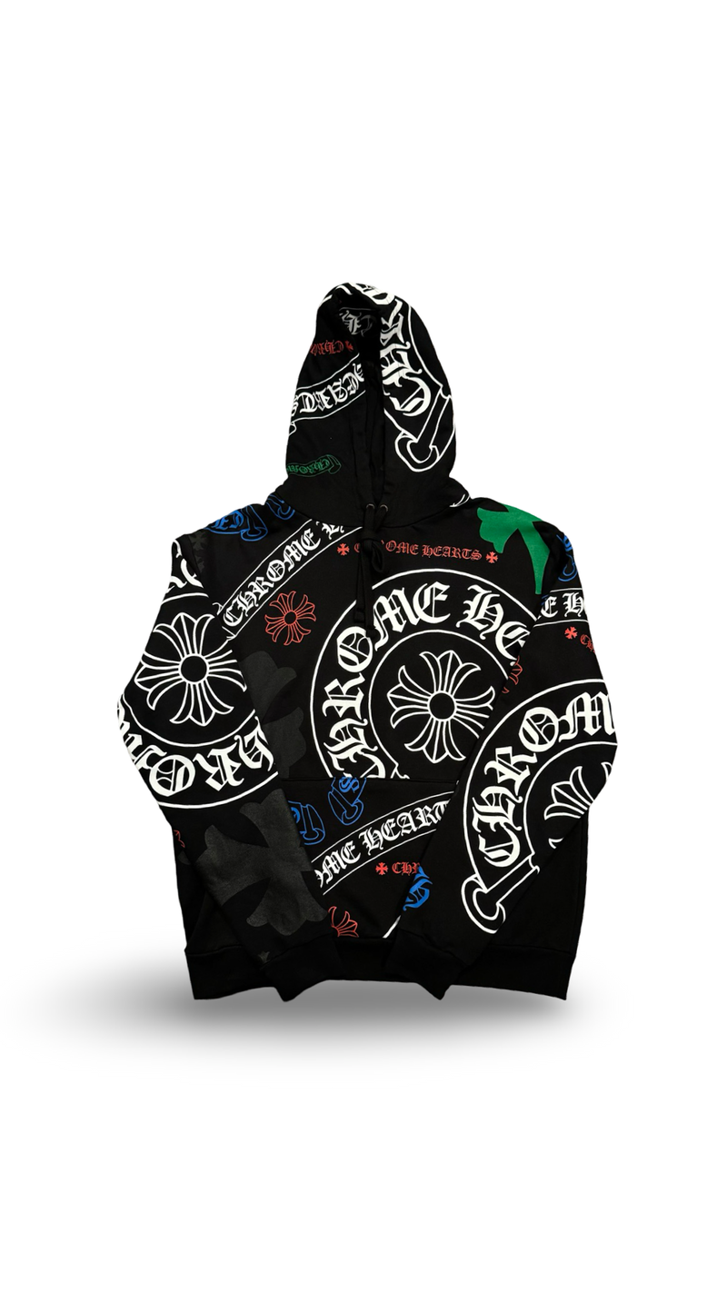 CHROME HEARTS STENCIL HOODIE BLACK
