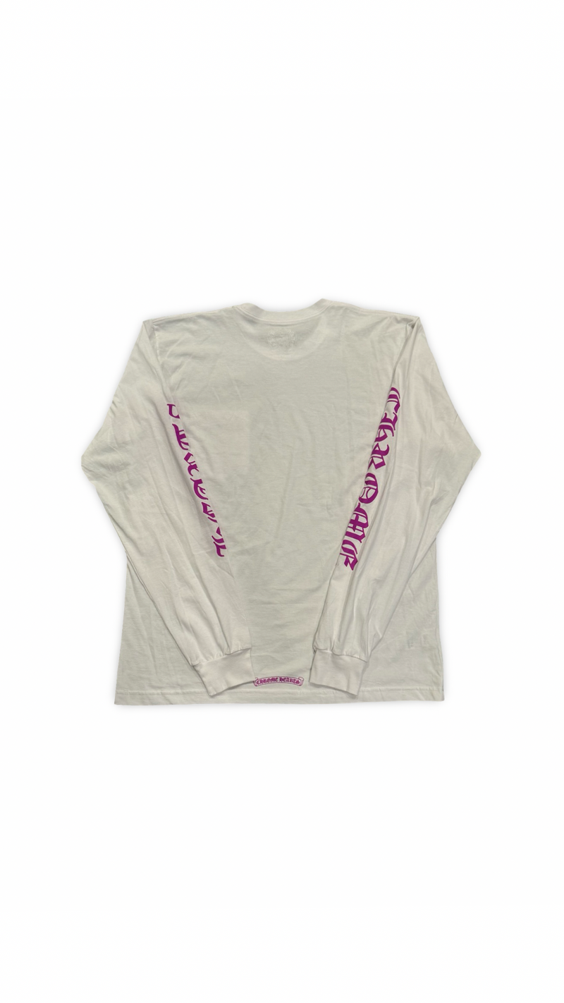 CHROME HEARTS PURPLE NECK LOGO LONGSLEEVE