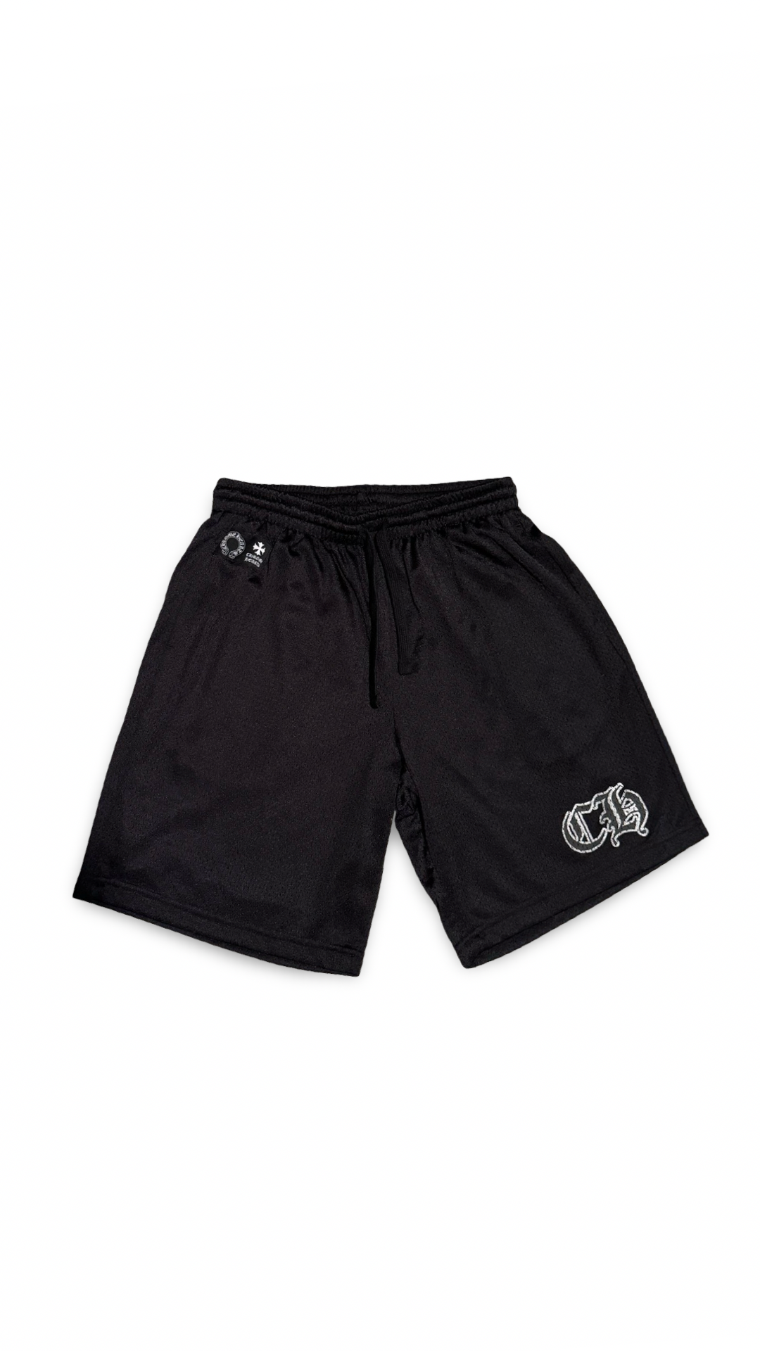 CHROME HEARTS 'BLACK MESH' WARM UP SHORTS