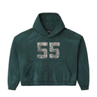 GOLD + VINTAGE GALLERY RASPBERRY HILLS ‘ROSA 55’ GREEN HOODIE