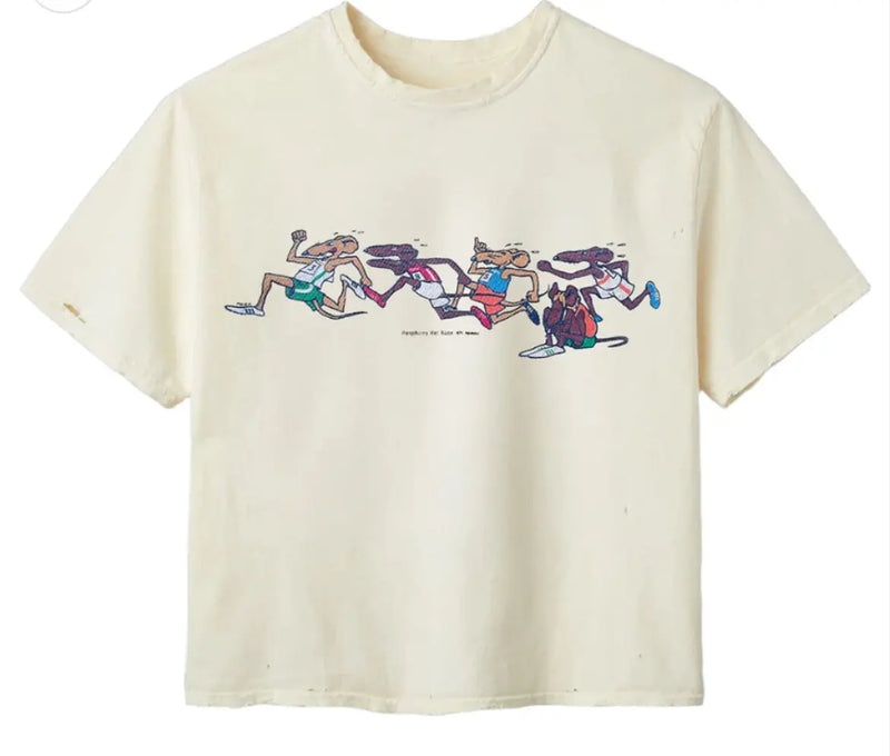 GOLD+VINTAGE GALLERY RASPBERRY HILLS 'RAT RACE' TEE