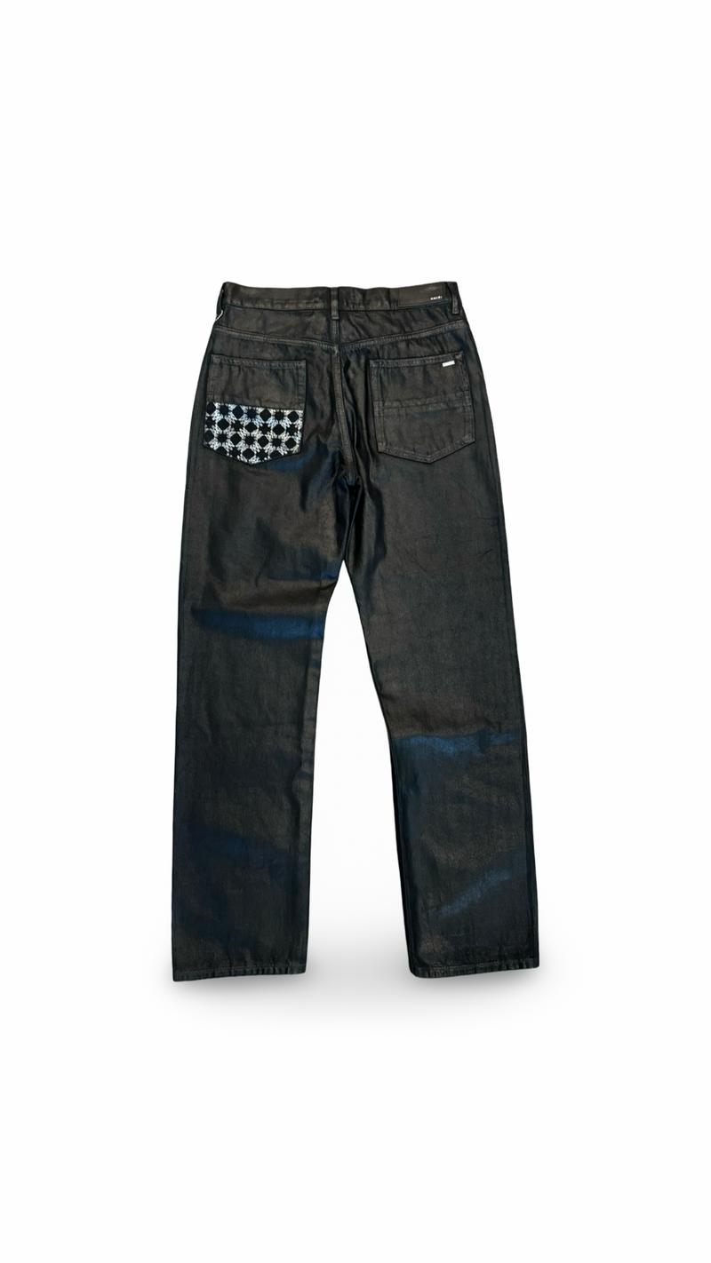 AMIRI MENS WAXED MA QUAD STRAIGHT-LEG JEANS