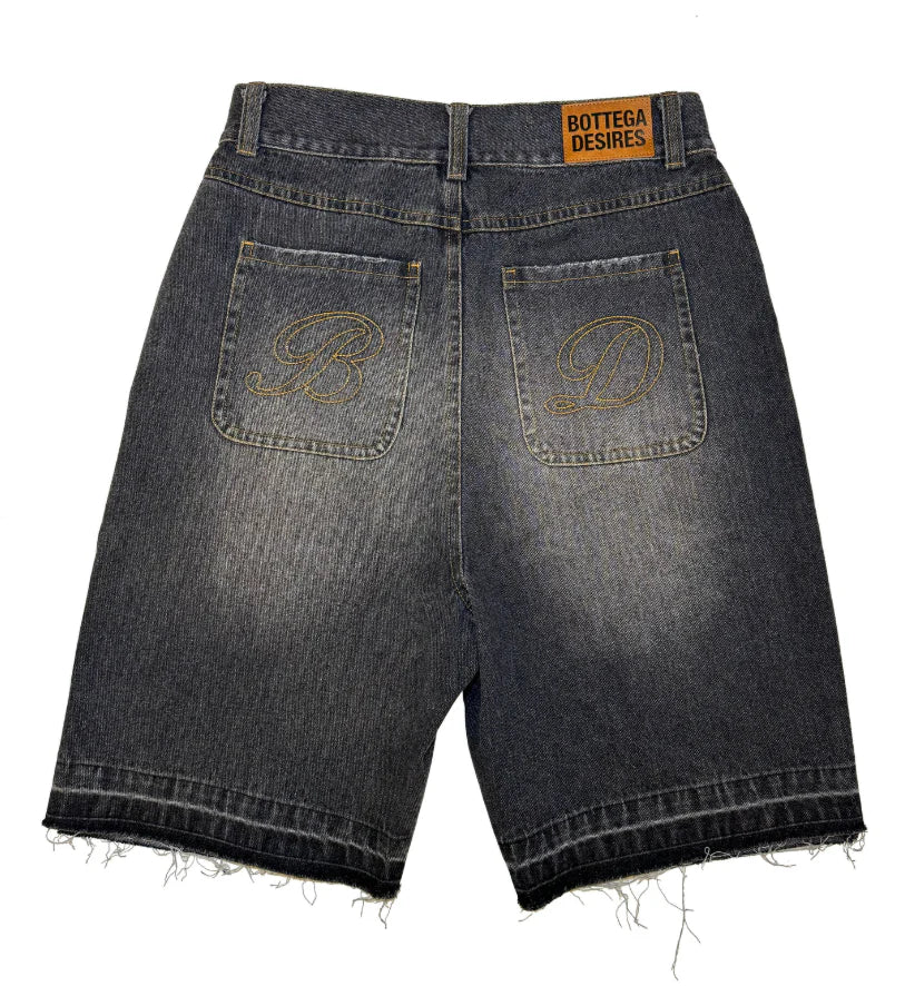 BOTTEGA DESIRES 'BLACK' DENIM SHORTS