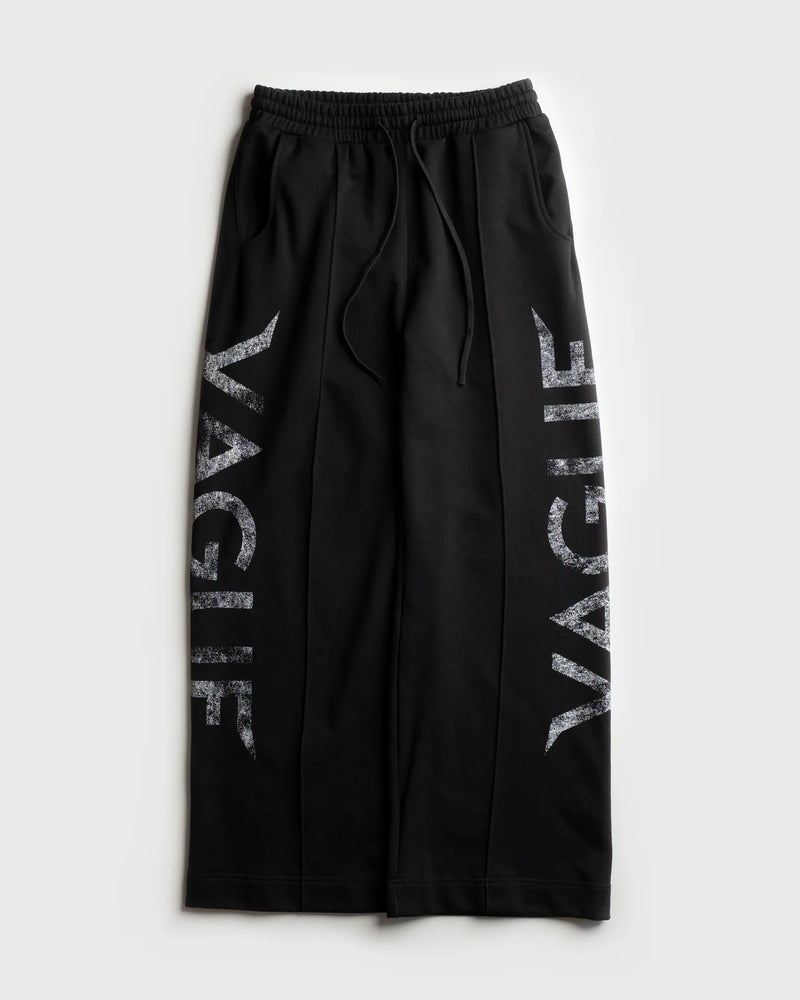 VAGUE STUDIOS ‘PLEATED LOGO SWEATPANTS’ [BLACK]