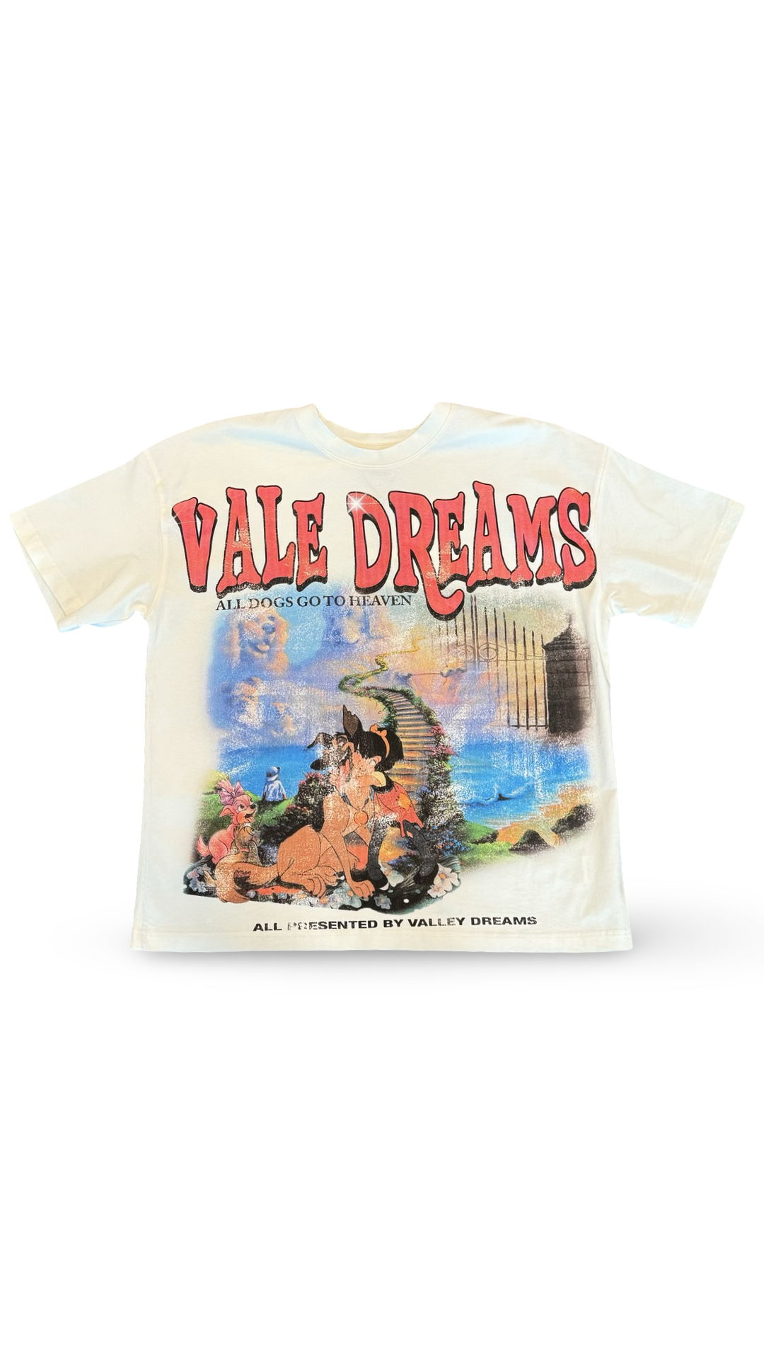 VALE FOREVER ALL DOGS GONTO HEAVEN CREAM TEE