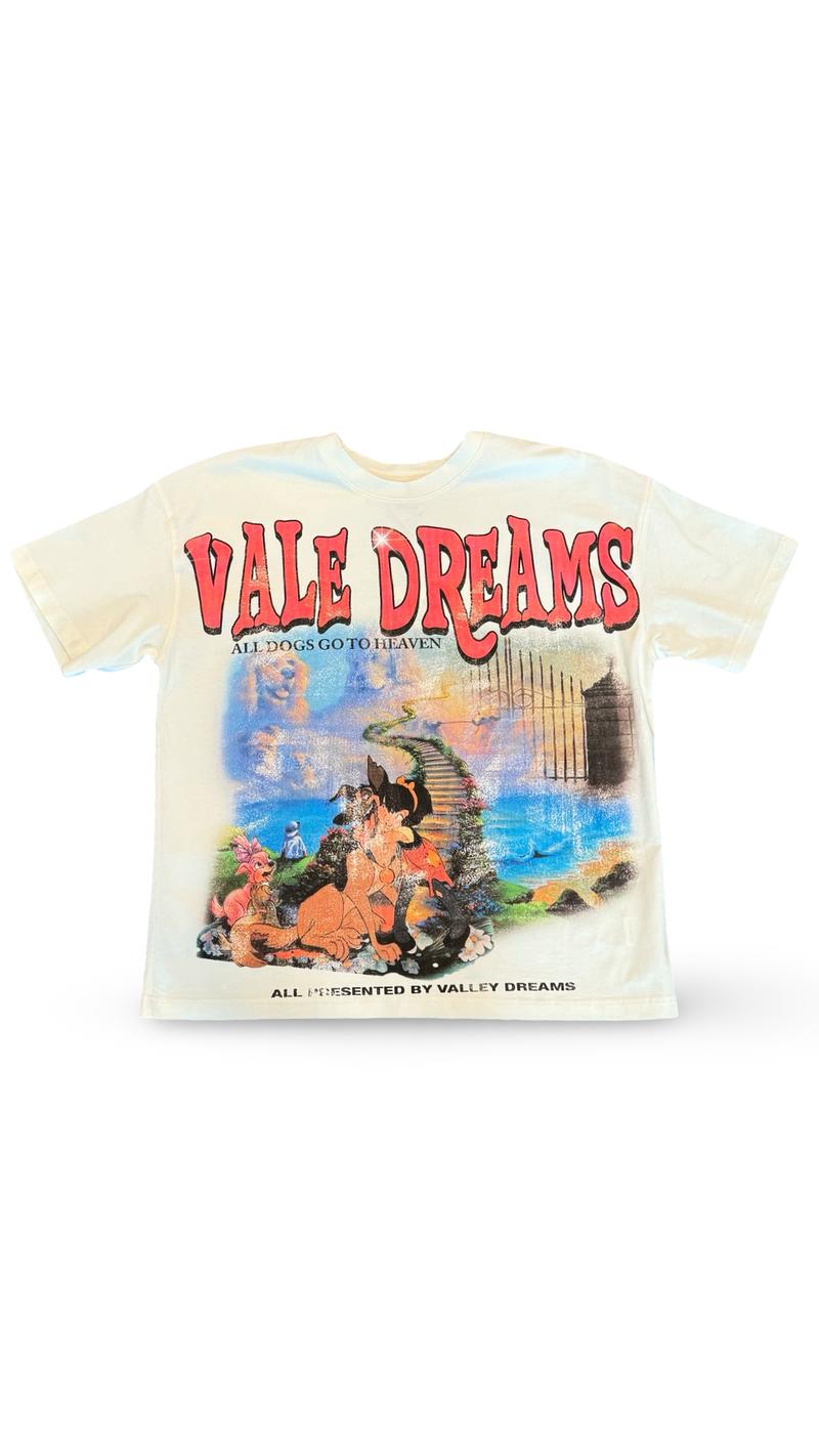 VALE FOREVER ALL DOGS GONTO HEAVEN CREAM TEE