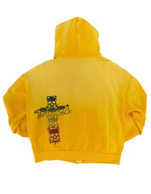 BOSSI YELLOW TRI-COLOR HOODIE