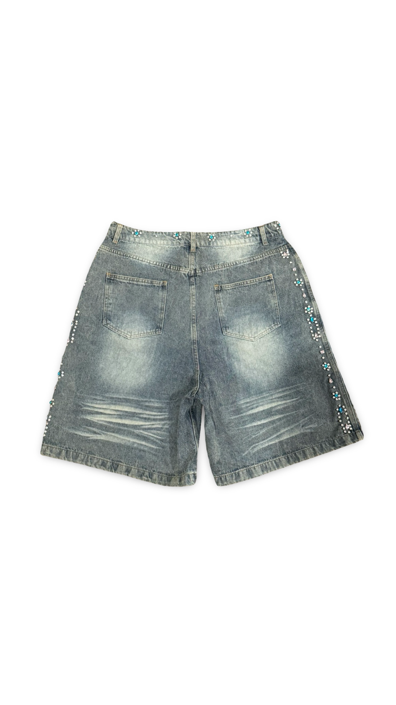 VALE FOREVER CANDY DENIM SHORTS ‘MID BLUE’