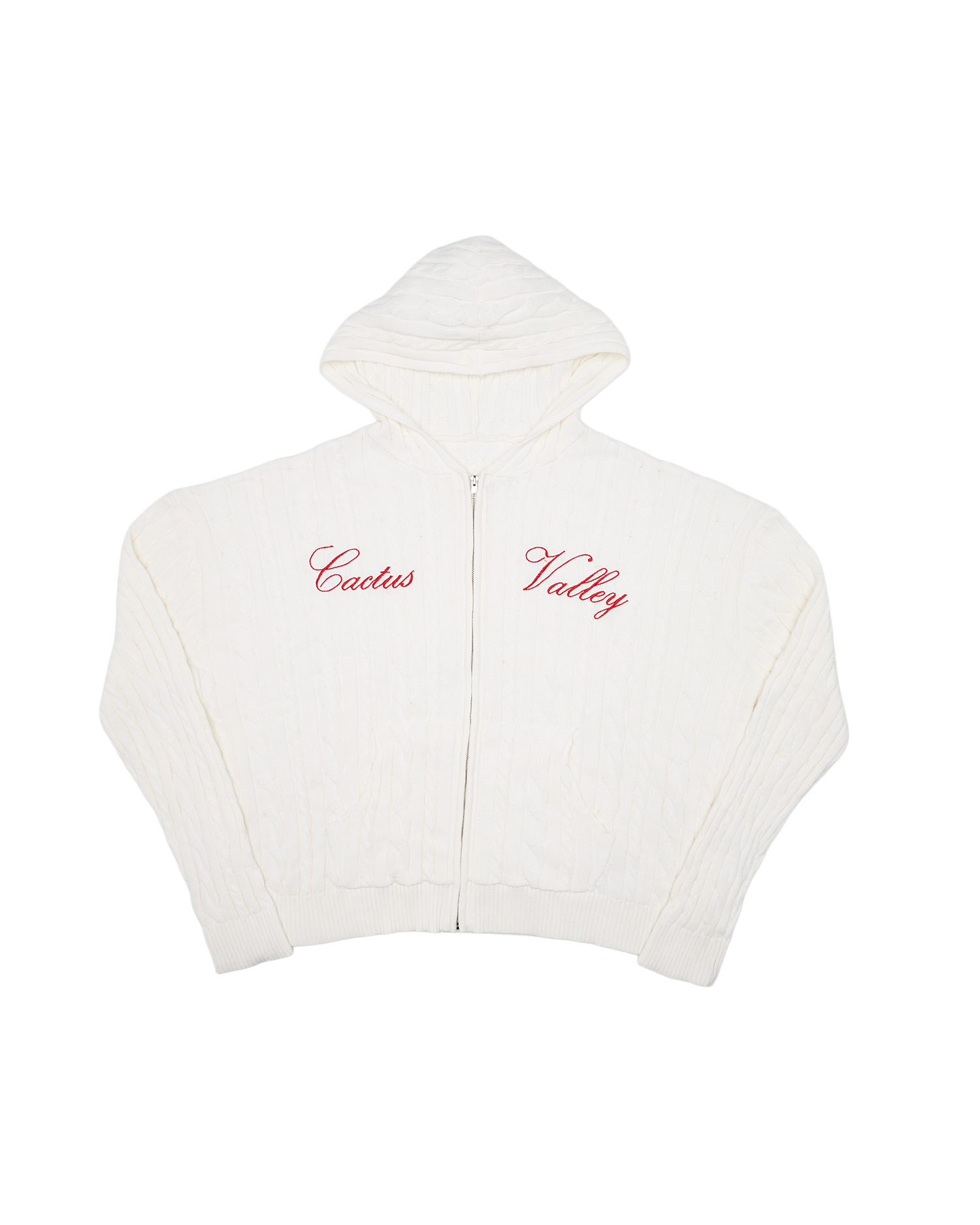 CATUS VALLEY CABLE KNIT HOODIE