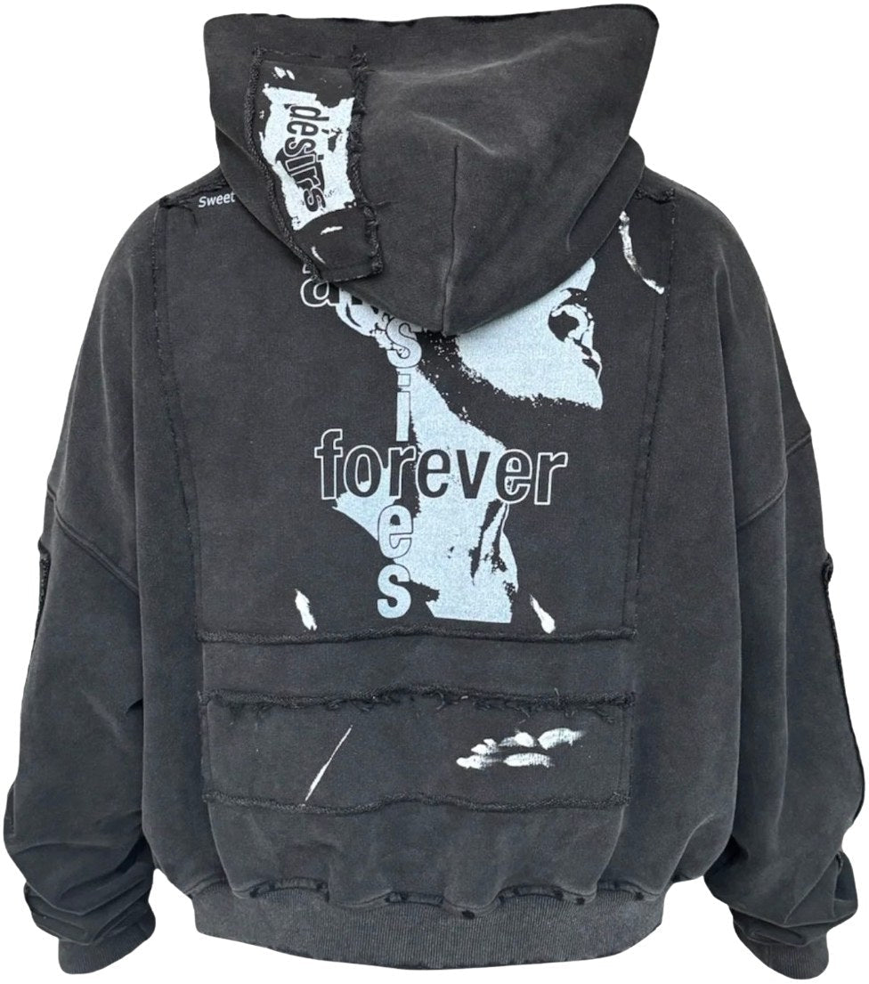 MATIÈRE DE DÈSIRS 'WASHED BLACK' ENCORE HOODIE