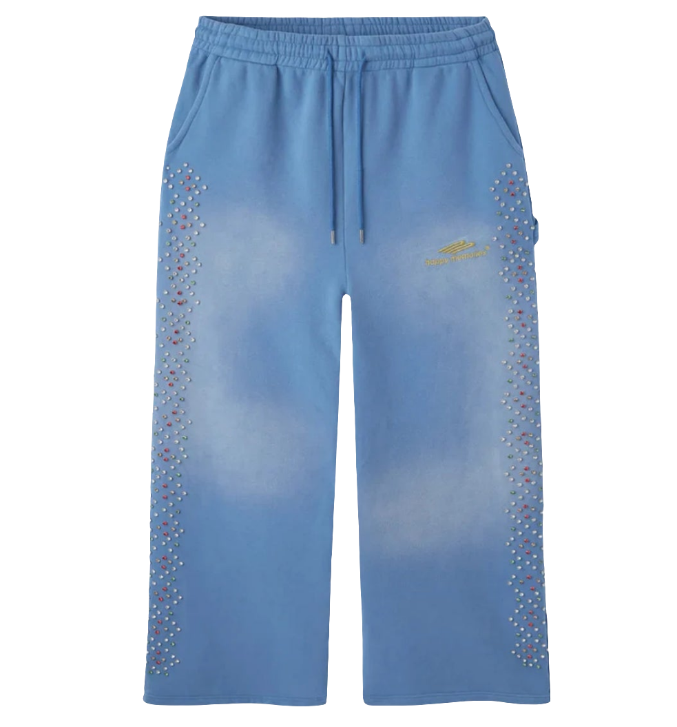 HAPPY MEMORIES DON'T DIE HMDD 'BLUE' CRYSTAL SWEATPANTS