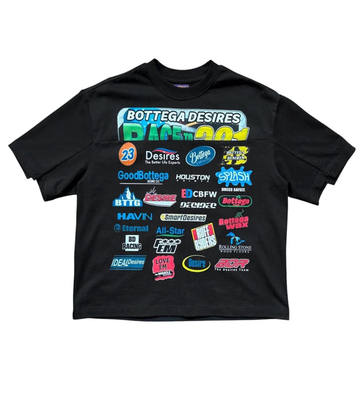 BOTTEGA DESIRES ‘RACE’ TEE BLACK