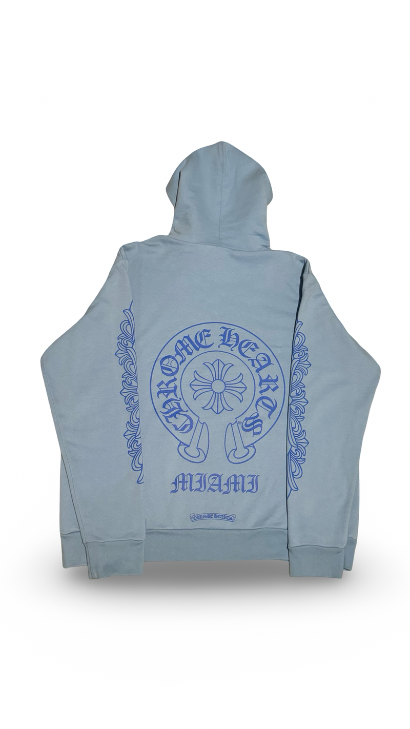 CHROME HEARTS MIAMI EXCLUSIVE BLUE HOODIE
