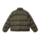 CHROME HEARTS OLIVE TONAL MONAGRAM CROSS PATTERN PUFFER DOWN JACKET