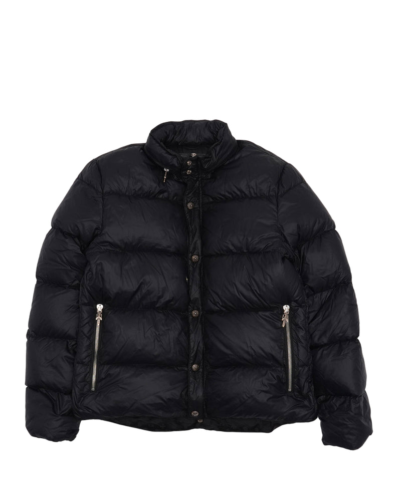 CHROME HEARTS BLACK MONOGRAM PUFFER DOWN JACKET