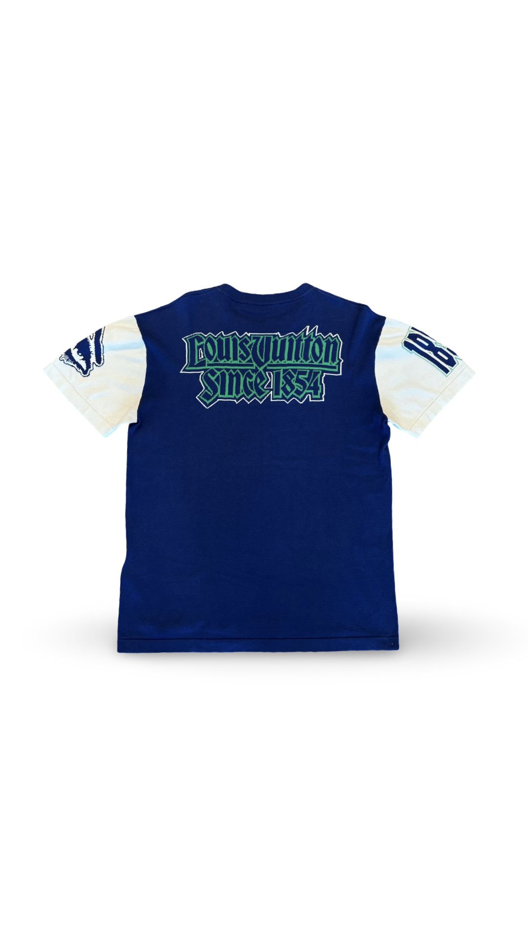 LOUIS VUITTON BLUE/WHITE MONOGRAM TEE