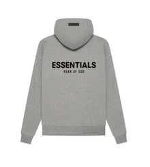 ESSENTIALS DARK OATMEAL VELVET HOODIE