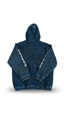 CHROME HEARTS WHITE CROSS PATCH HALF QUARTER ZIP DEMIN