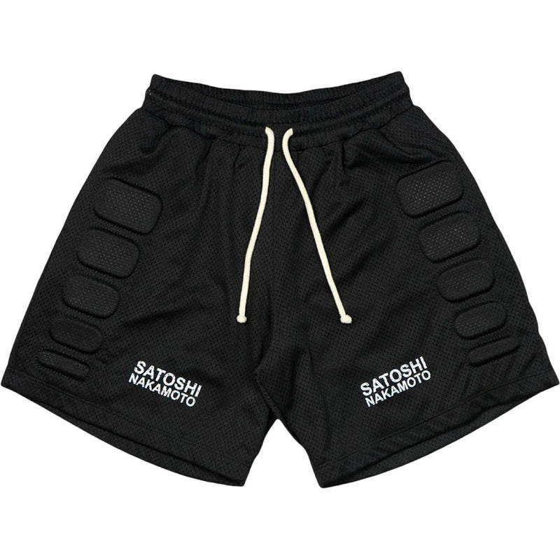 Satoshi Nakamoto Mesh Moto Black Shorts