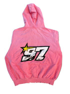 MAISON MARDI PINK DISTRESSED HOODIE