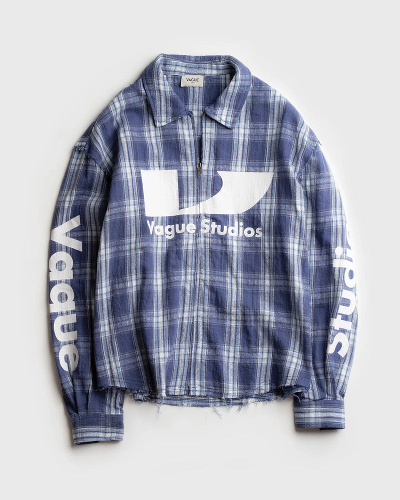 VAGUE STUDIOS SURGE ZIP FLANNEL [BLUE]