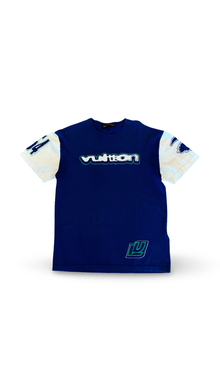 LOUIS VUITTON BLUE/WHITE MONOGRAM TEE