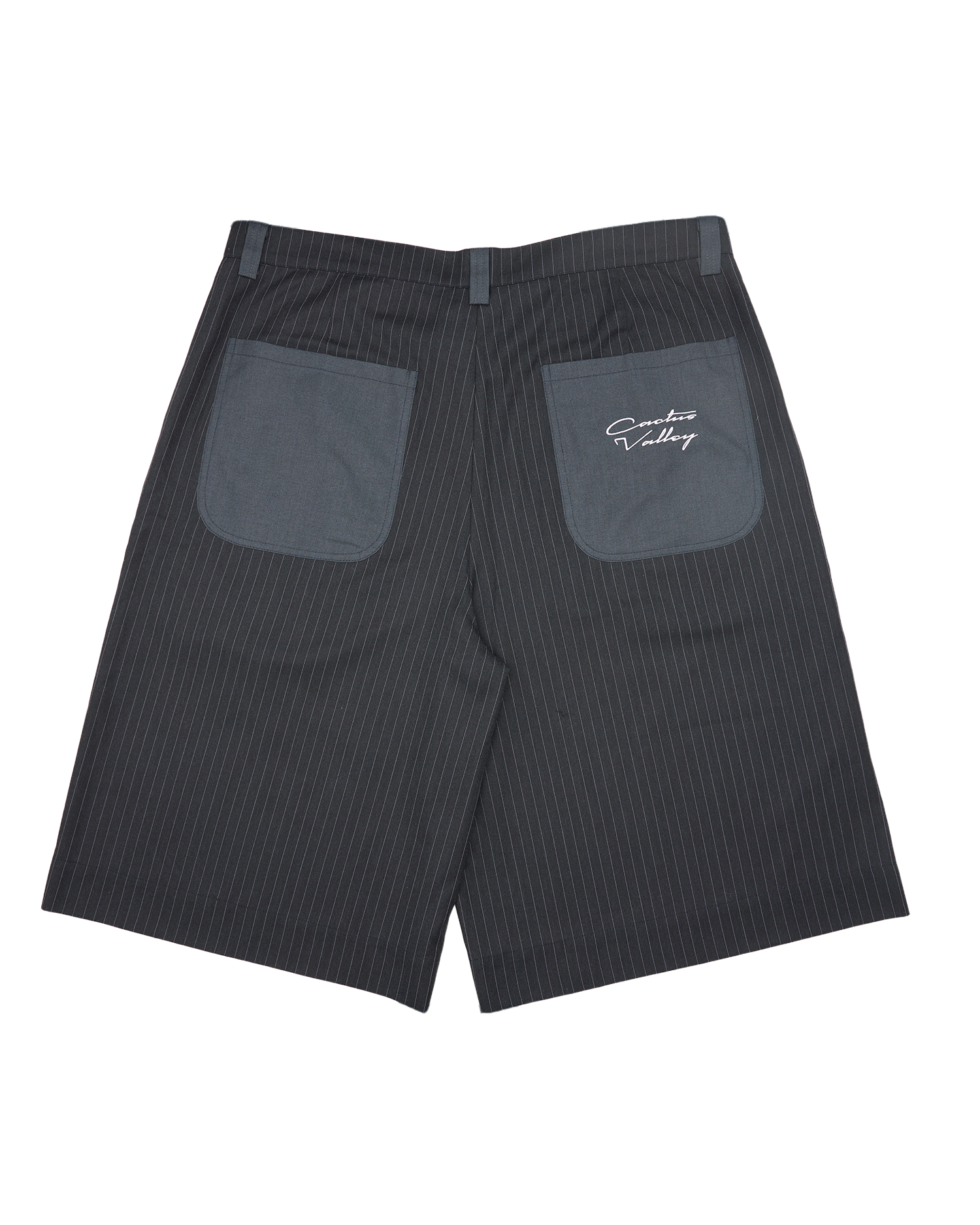 CACTUS VALLEY PLEATED PINSTRIPE SHORTS