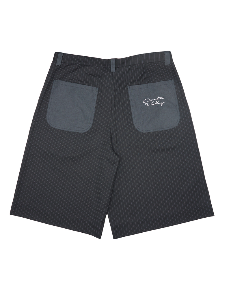 CACTUS VALLEY PLEATED PINSTRIPE SHORTS
