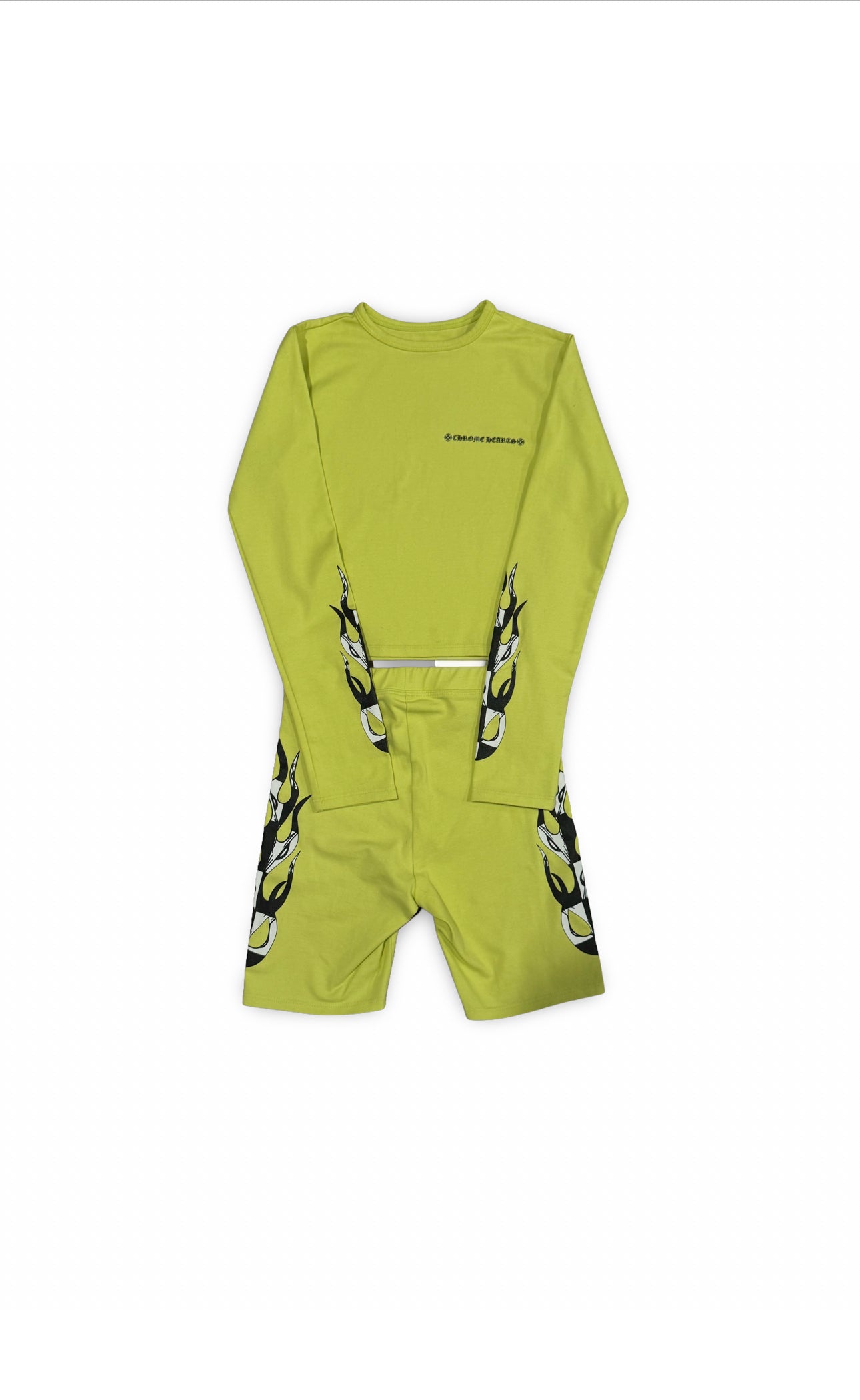 CHROME HEARTS FRMALE BIKER SET TOP AND BOTTOM XS