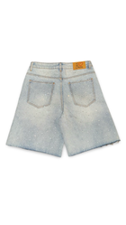 HAPPY MEMORIES DON’T DIE HMDD RHINESTONE JEAN SHORTS