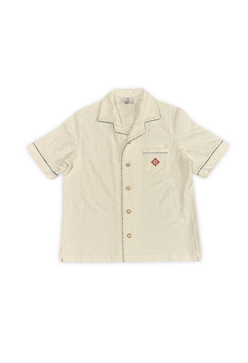 CASA BLANCA MONOGRAM SHORT SLEEVE TOWELLING SHIRT