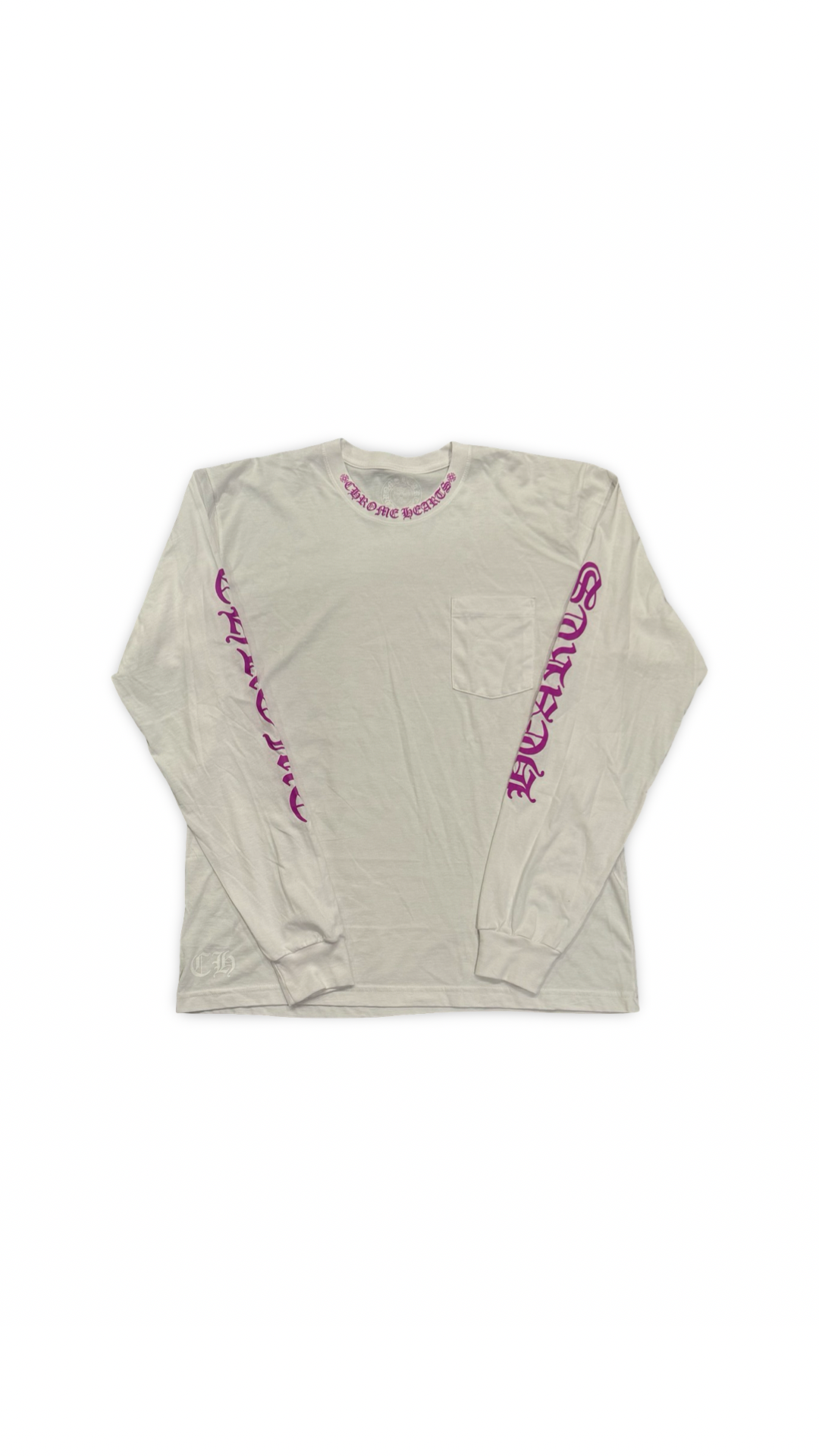 CHROME HEARTS PURPLE NECK LOGO LONGSLEEVE